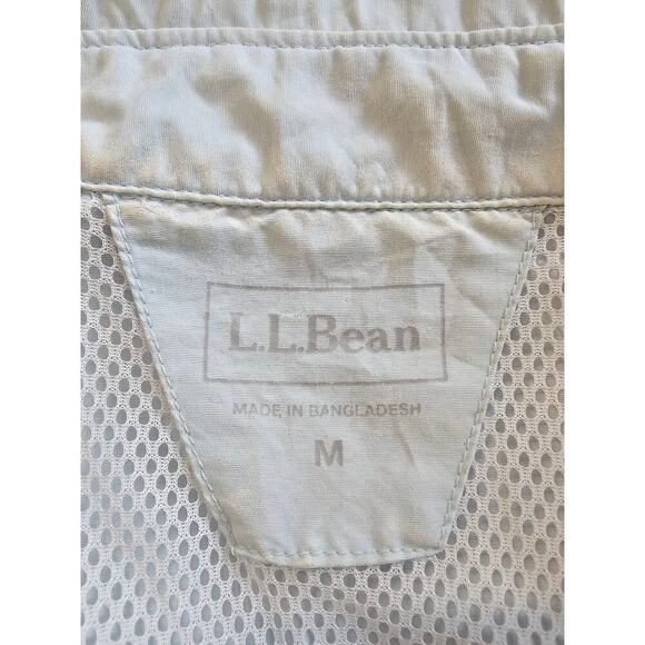 L.L. Bean Women's Collared Neck Button Front Shirt Long Sleeve Blue Size Medium - Picture 3 of 5